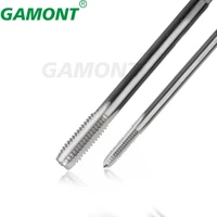 gamont high quality lengthen taps straight flute machine screw taps and die set silvery machine taps for material wholesale hss