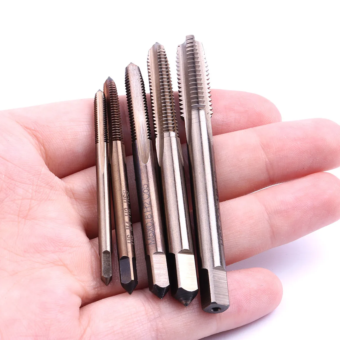 CHEERBRIGHT 1pc HSS-CO Spiral Fluted Machine Screw Thread Metric Plug Tap H2 Hand M3/M4/M5/M6/M8 Taps Set | Инструменты