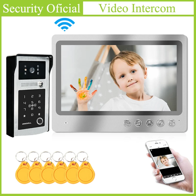 Разблокировка по отпечатку пальца система видеодомофона для виллы IOS Android