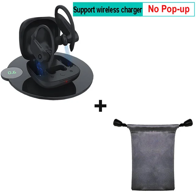Wireless and Bag B10 True TWS беспроводные наушники Bluetooth 5,0 спортивные наушники с Ушными крючками водонепроницаемые наушники Беспроводная зарядка стерео гарнитура PK Q62 - Цвет: Wireless and Bag