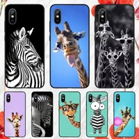 animal zebra giraffe print phone case for iphone 11 12 pro xs max 8 7 6 6s plus x 5s se 2020 xr mini funda