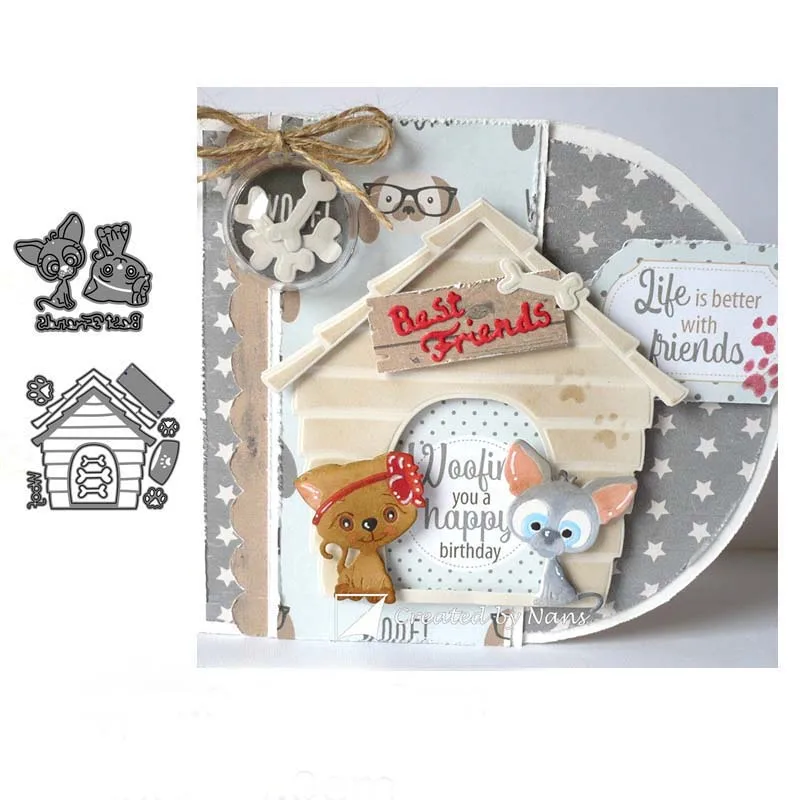 Носки с рисунком лисы Дом Металлический Трафаретный вырубной штамп Скрапбукинг