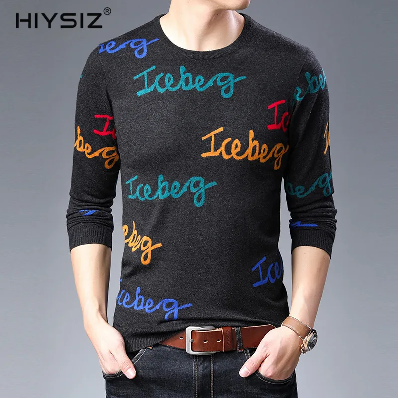 HIYSIZ Новые свитера 2019 модные трендовые Брендовые повседневные с круглым вырезом и