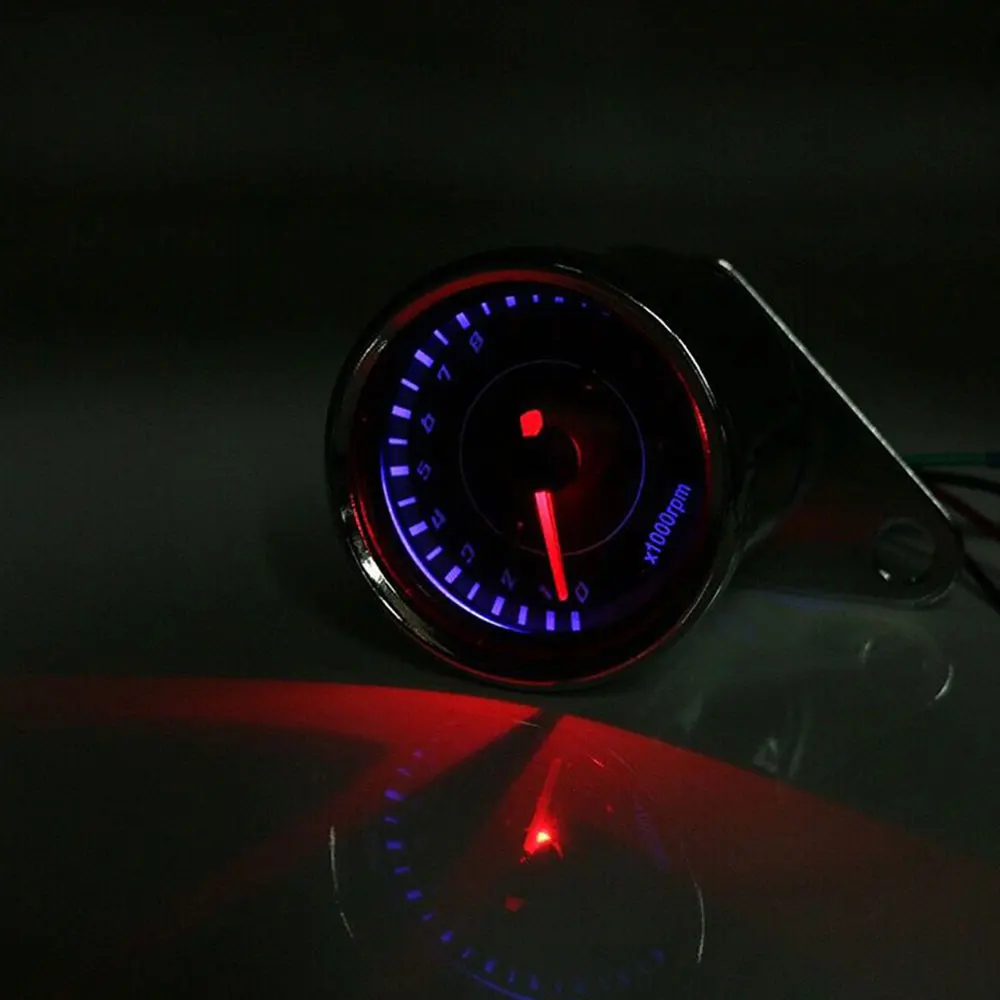 1000 RPM DC 12V Universal Motorcycle Tachometer LED Screen Meter Gauge 13K Speedometer for Honda Yamaha Suzuki | Автомобили и
