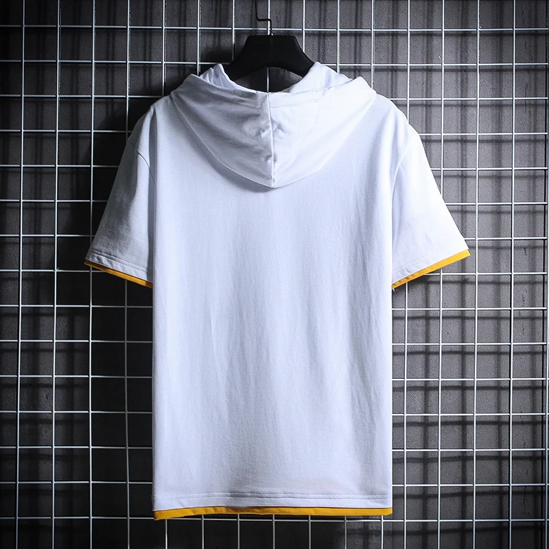 

2020 Brand clothing High quality for men in summer slim pure cotton hoodies/Male Loose printing short sleeves Hoodies S-4XL