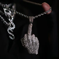 fashion silver color fist hand pendant necklace hip hop chain necklace men accessory gift boy