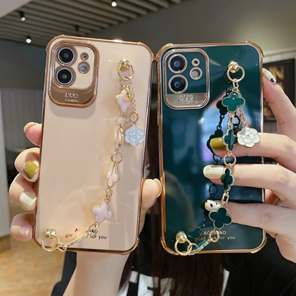 Чехол с позолотой для iPhone 11 12 Pro Max Mini XR XS 7 8 Plus SE2 чехол боковой рамкой силиконовый