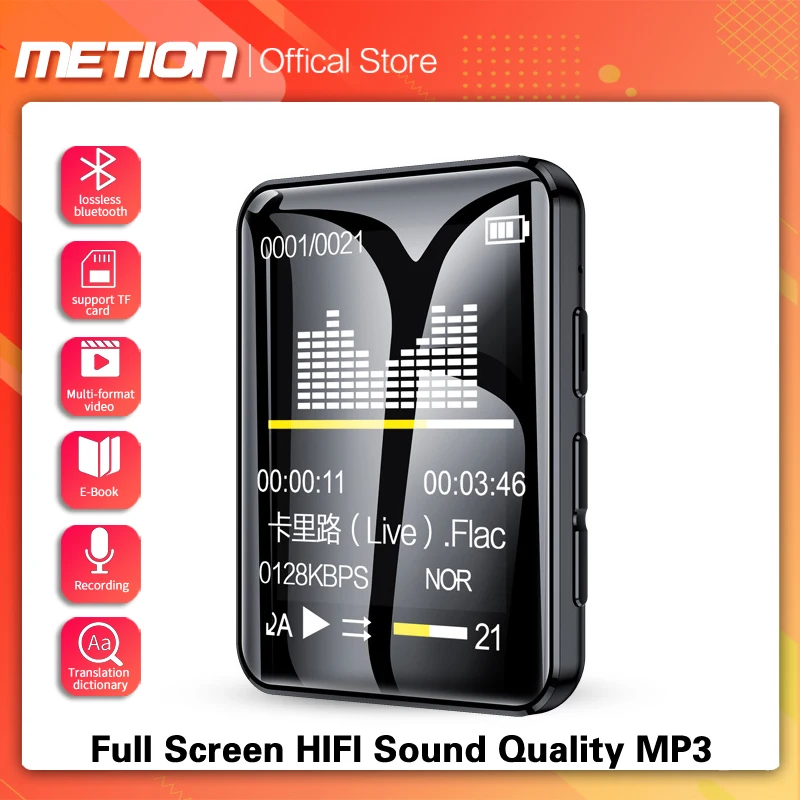Mp3-плееры высокого качества, MP3-плеер с Bluetooth, полноэкранный плеер, 16 ГБ, без потерь, Hi-Fi музыкальный плеер, портативный mp4-видеоплеер, FM