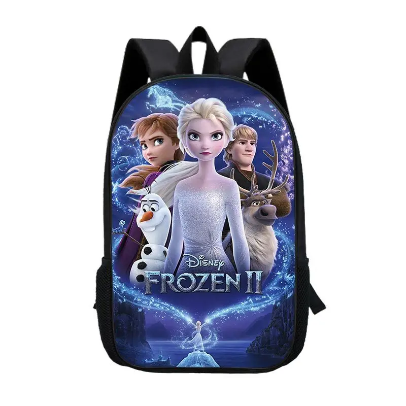 Girls AnnaSnow Queen Princess Printing  Backpacks Disney School Bag Breathable Backpack