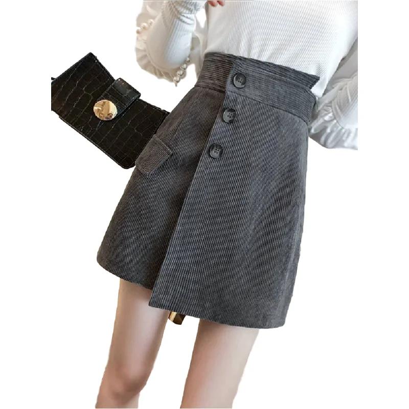 

New A Line Japanese Harajuku Autumn Winter Women Skirt High Waist Solid Female Korean Streetwear Elegant Long Skirts Plus Size