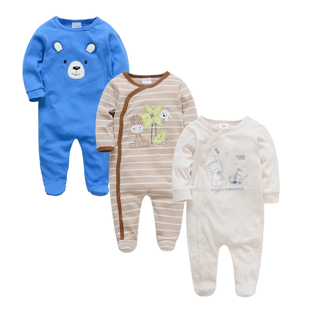 Kavkas/комбинезон для маленьких мальчиков 3 шт./компл. Летняя одежда из 100% хлопка