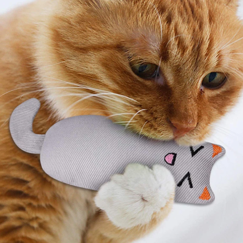 SUPREPET PP Cotton Toys for Cats Catnip Funny Grinding Cat Toy Cute Kitten Chewing Plush Thumb Pillow Accessories | Дом и сад
