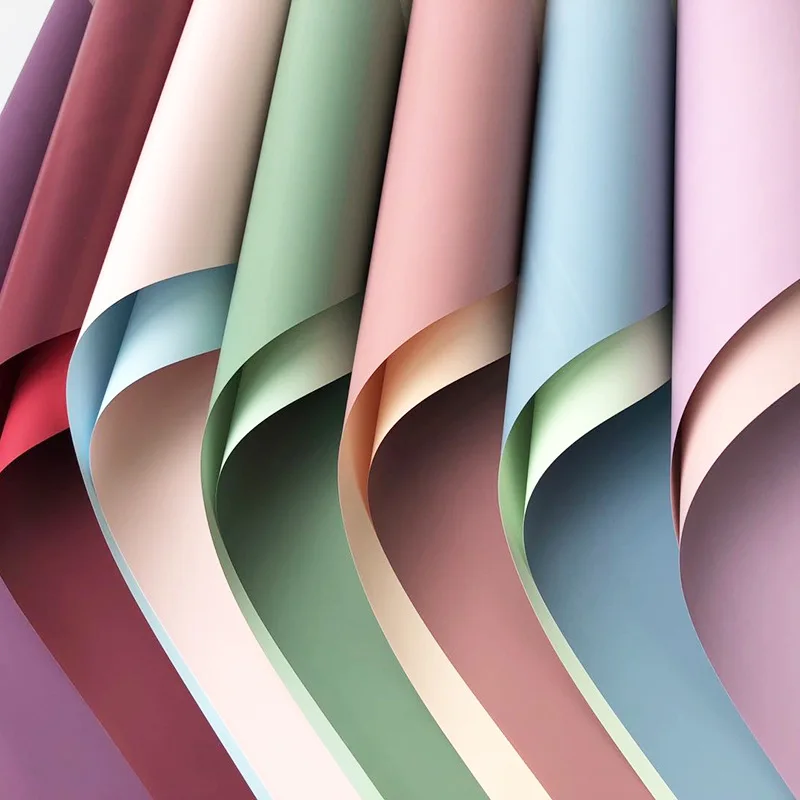 Ramo de flores de dos colores, envoltorio Floral, suministros de florister&iacute;a, venta al por mayor, 20 unids/paquete-0