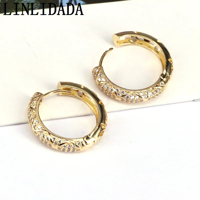

5Pairs 2020 Trendy CZ Round Circle Hoop Earrings for Women Bohemia Geometric Statement Hoop Earrings