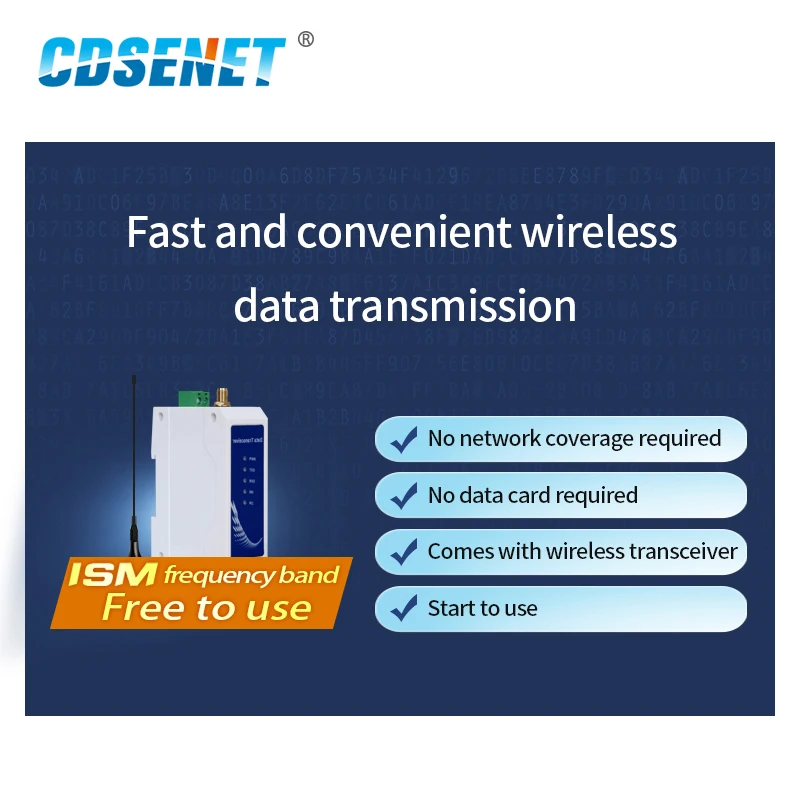 E95 DTU(433L20 232) LoRa модем 20dBm 433 МГц RS232 модуль Беспроводной передачи данных станции din