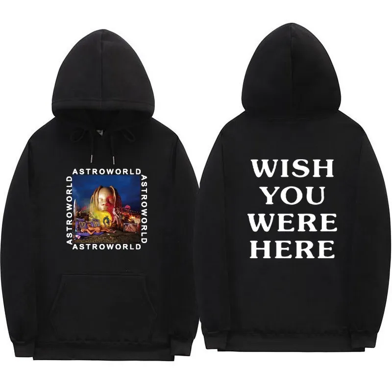 ASTROWORLD толстовки толстовка Трэвиса Скотта хип-хоп с буквенным принтом для