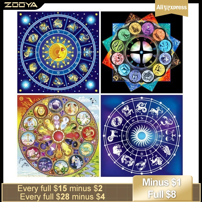 Набор для алмазной вышивки Zooya квадратная 5D картина сделай сам со знаками Зодиака