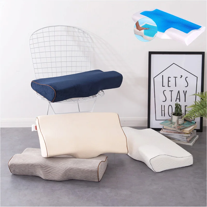 

1 Bedding Items Cool Summer Butterfly Memory Foam, Snoring Sleep Gel, Pillow Core + Pillowcase, Relieve Cervical Pain.