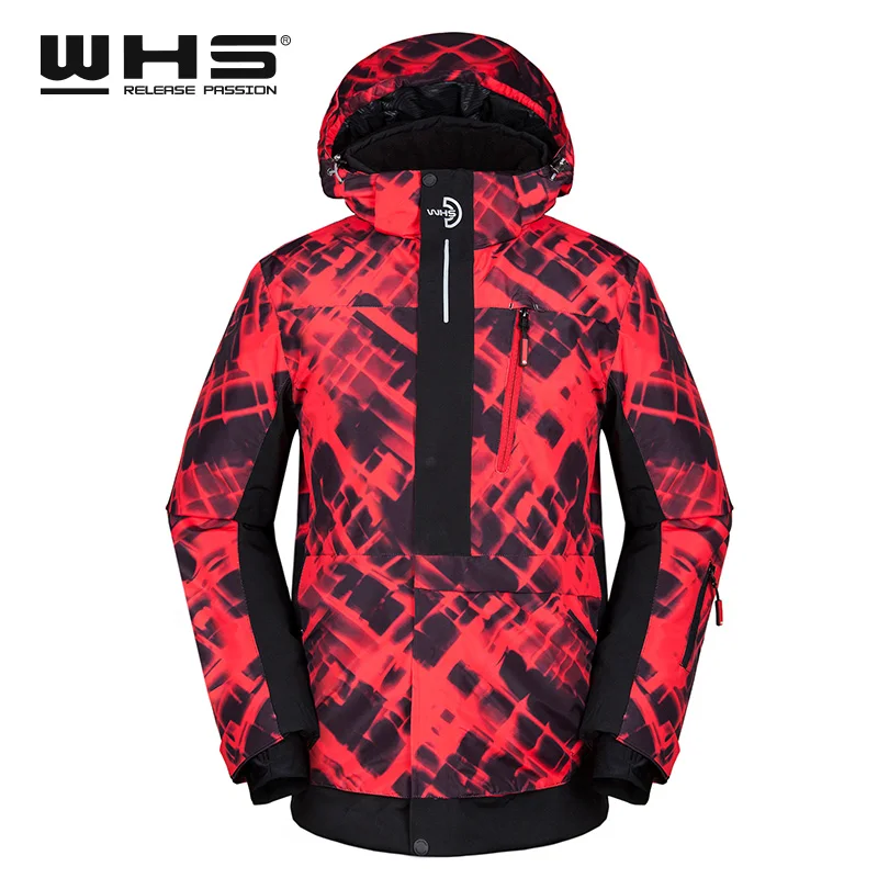 WHS спортивные лыжные куртки для мужчин ветронепроницаемое теплое пальто зимняя
