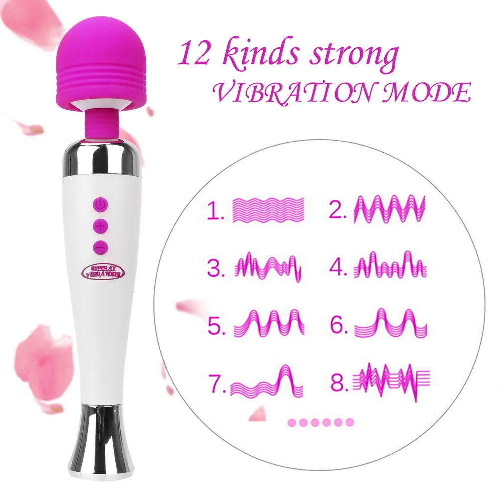 Соло интимные игрушки для женщин G spot стимуляции клитора AV массажер вибратор 12