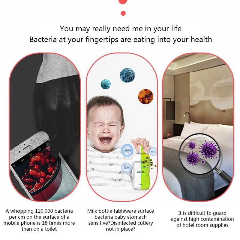 Портативная портативная УФ-стерилизационная лампа дезинфицирующее средство для