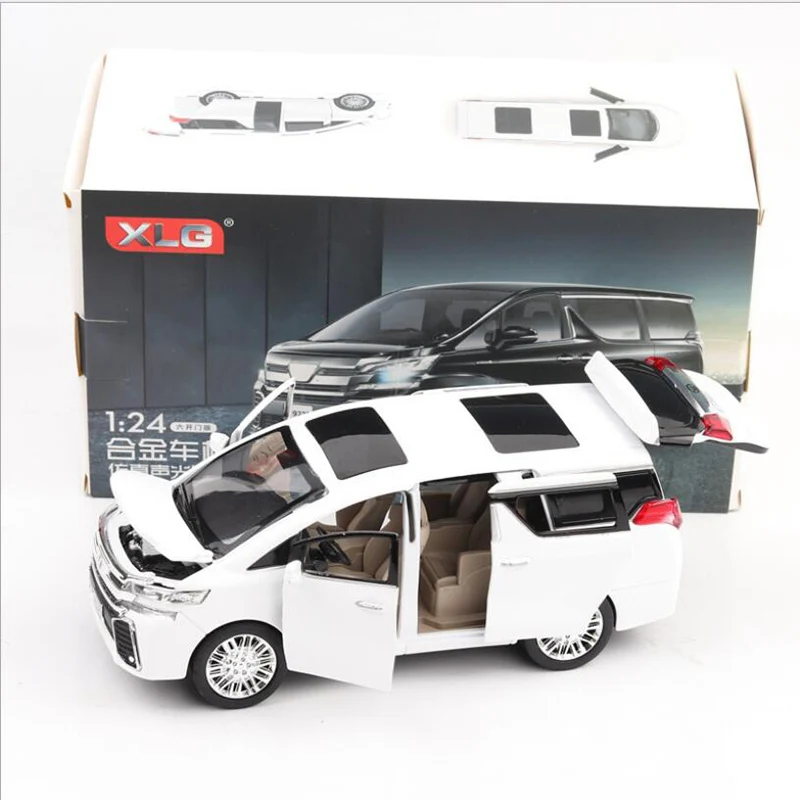 Модель автомобиля имитация 1:24 Toyota Alphard MPV из сплава игрушечная машинка со