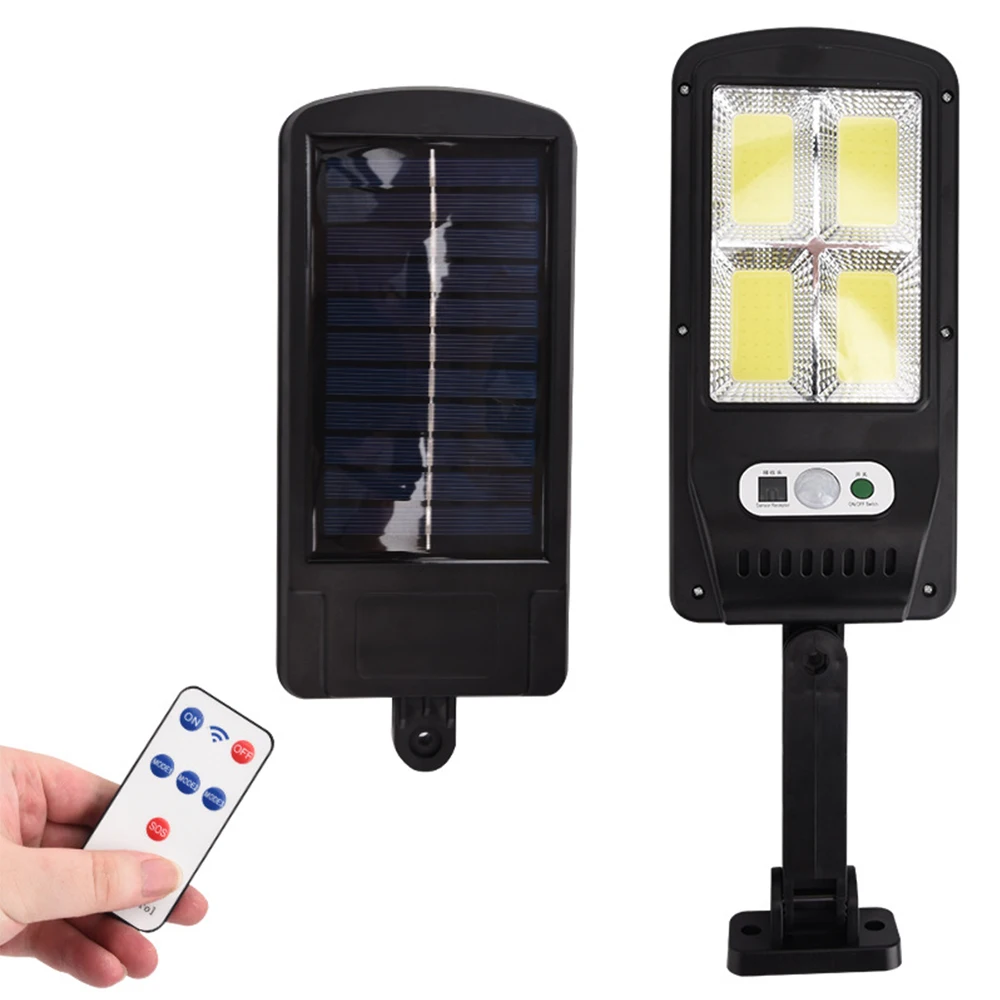

COB Outdoor Solar Street Lamp With Remote Control Wall Light Garden Spotlight Smart Power LED Wall Yard Lamp With PTC Technology
