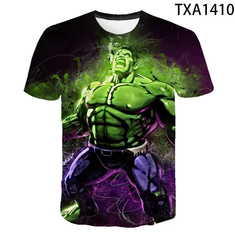 

2021 New Summer Hulk 3D T-shirt Casual Streetwear Boys Girls Kids Fashion Men Women Children Printed T-shirts Cool Top Tee