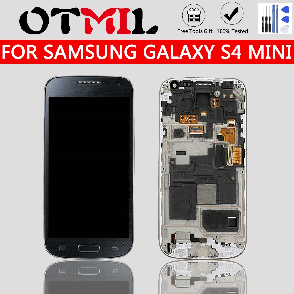 Для SAMSUNG Galaxy S4 Mini Super AMOLED ЖК дисплей сенсорный экран с рамкой дигитайзер I9190 i9192 i9195