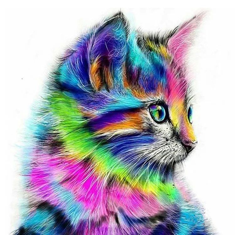 

Diamond painting 5D color cat home decoration painting DIY diamond embroidery children and animals stick drill