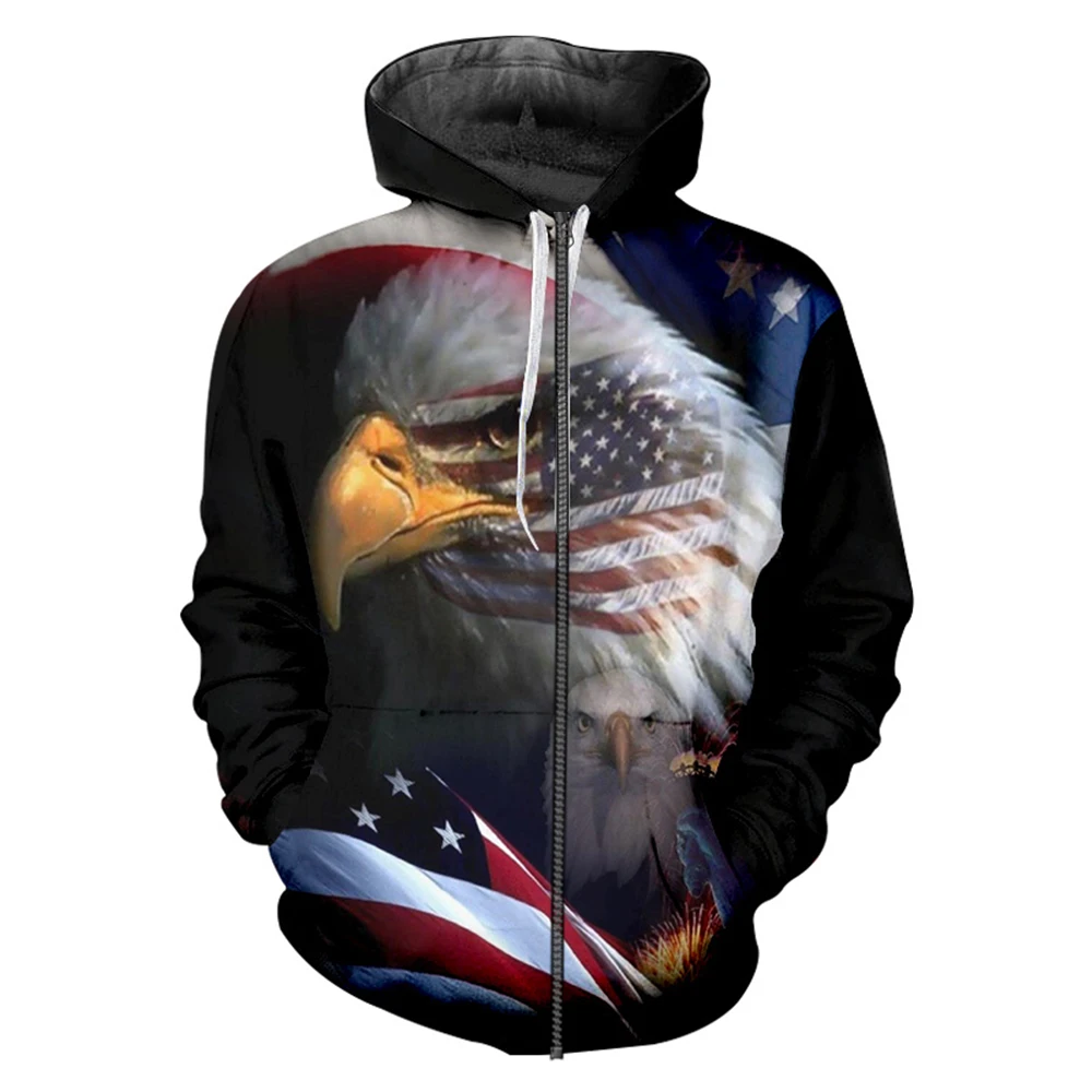 Tessffel животных American Eagle флаг Камуфляж Охотник Охота спортивный костюм пуловер