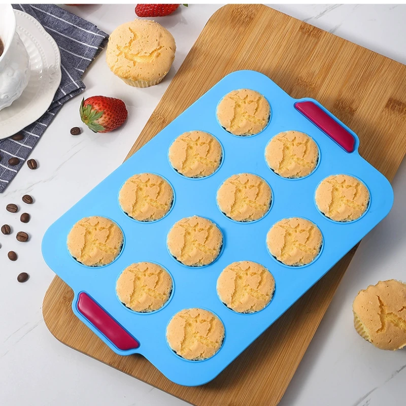 

12 Silicone Muffin Cup Cake Mold Biscuit Chocolate Fondant Baking Tools Household Non-stick Cake Mold