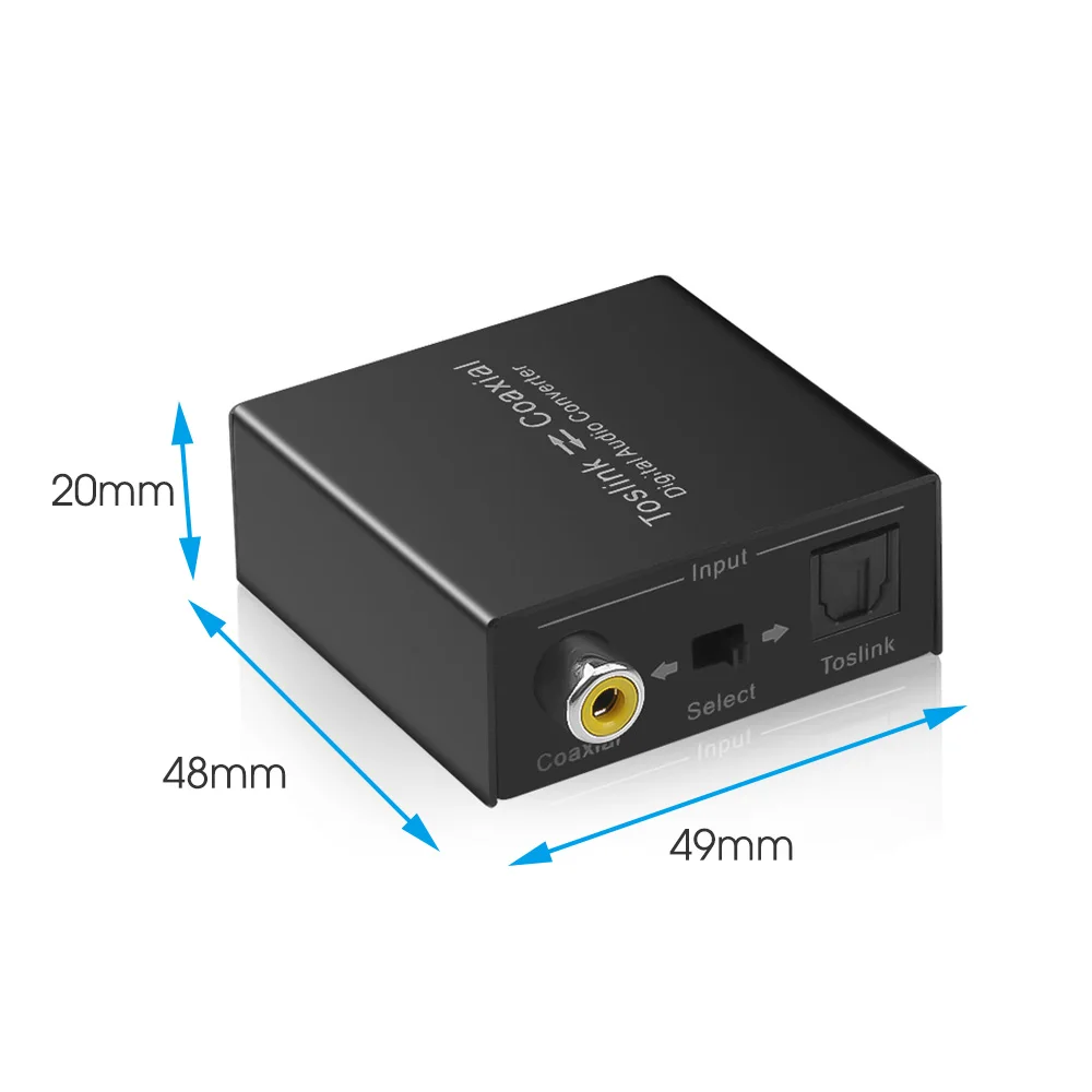 Kebidu HiFi оптический Toslink к коаксиальному двунаправленному аудиоконвертеру 192 кГц