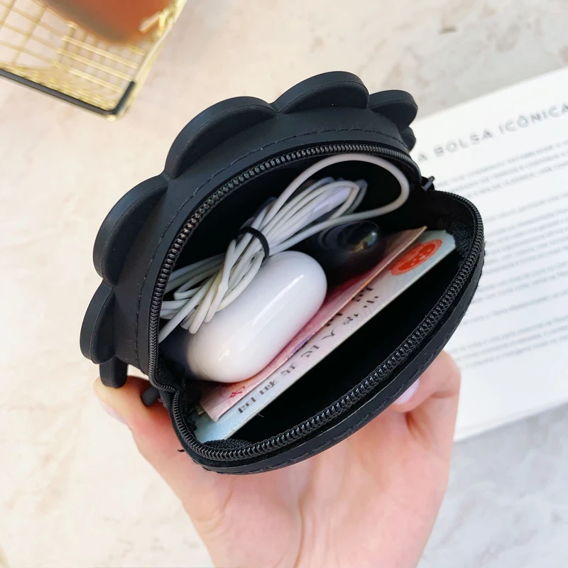 Кошелек для монет с подсолнухами милые забавные мягкие кошельки ключей из