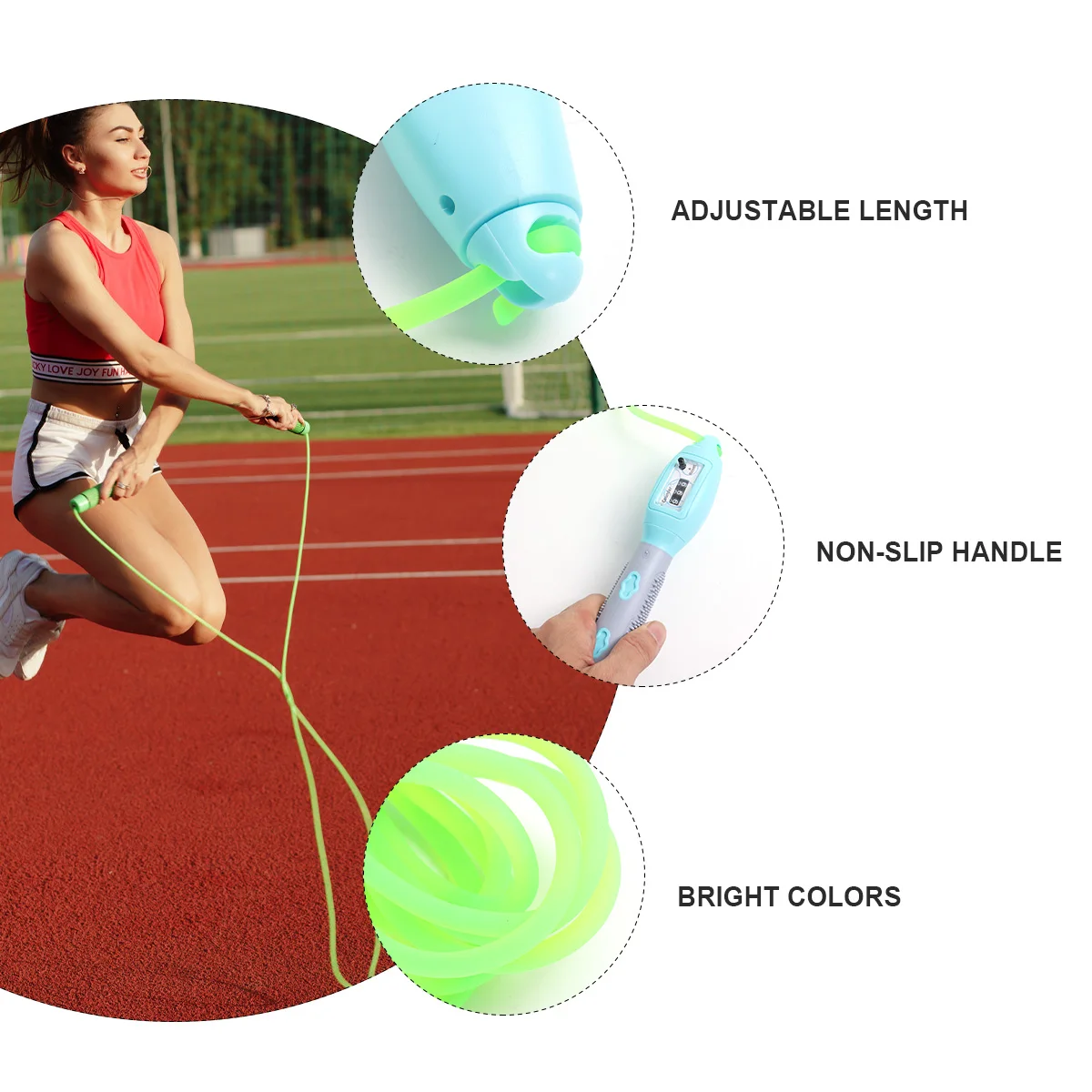 1 шт. скакалка со скакалкой нескользящий счетчик с таймером | Спорт и развлечения