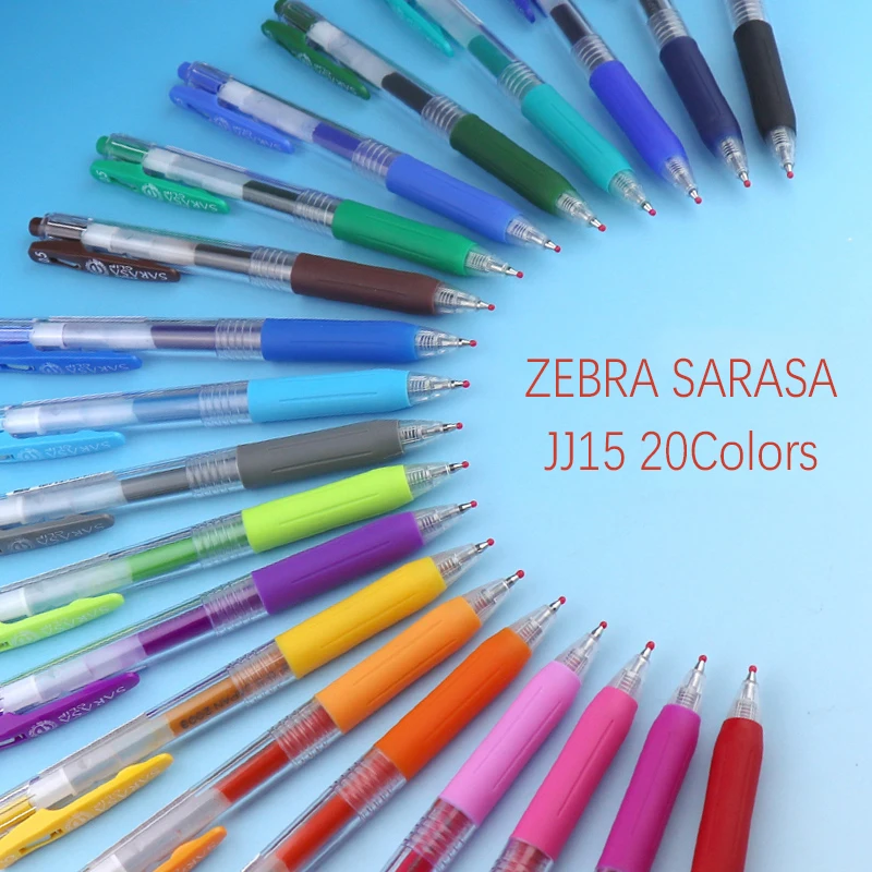 

ZEBRA SARASA Clip JJ15 Gel Pen Black Ink 0.5mm/0.4mm School Supplies Stationery 20 Colors Gel Pen for Journal Writing