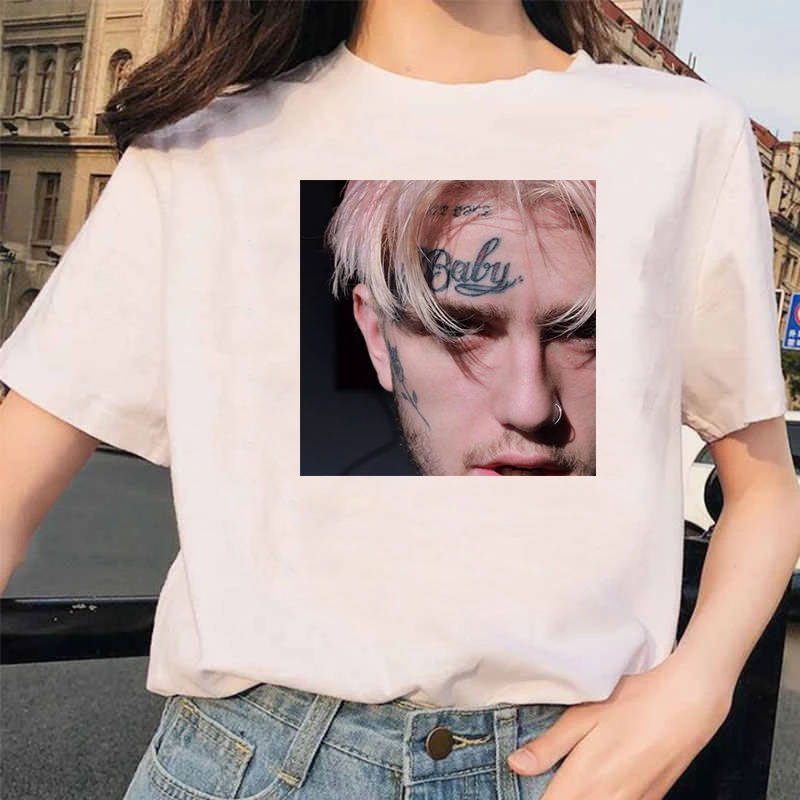Lil Peep Rapper футболка Rap хип-хоп kawaii Girl Женская Футболка harajuku 90s Корейская винтажная Tumblr футболка с графическим рисунком женские топы