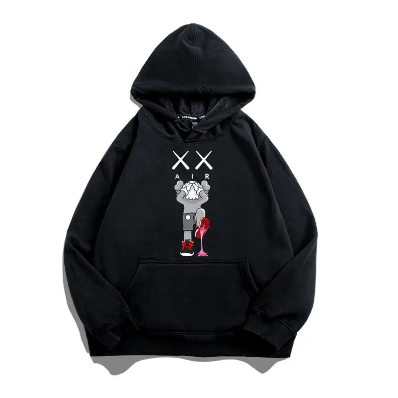 

2021 sweater with plush and thickened couple's wear loose Korean fashion autumn and winter women lil peep man hoodies