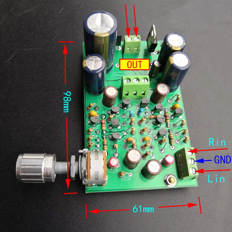 

Vogue DC 30V-40V Class A Preamp Board Single-ended HIFI Fever Two-channel Discrete Preamp