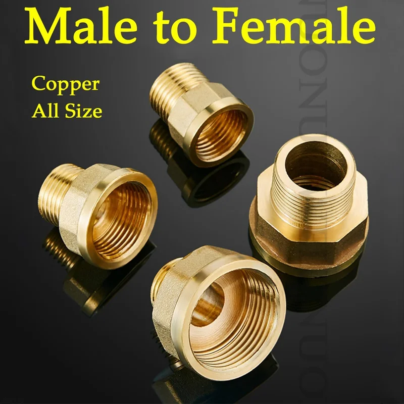 PVC Plastic Straight-way Coupling Socket  Connector BSP Copper Female Thread 