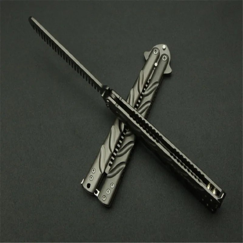 Складной нож-бабочка подвижный нож из титана не острый тренировочный выживание