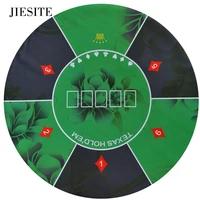 1 2m round rubber poker tablecloth green table mat with flower pattern casino board game poker poker accessories 1pcs