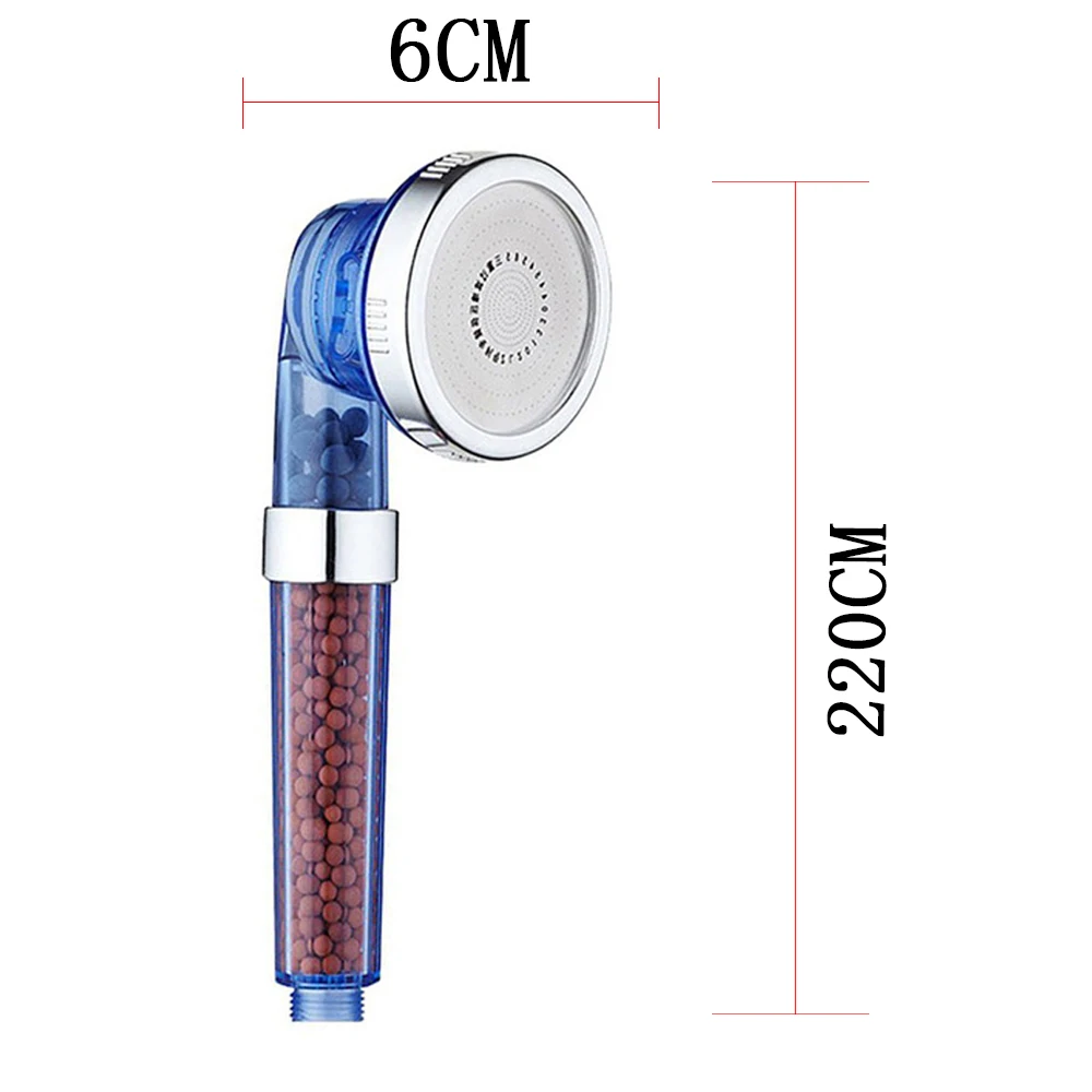 

3 Function Adjustable Jetting Shower Head Bathroom High Pressure Water Handheld Saving Filter SPA Shower Heads with box