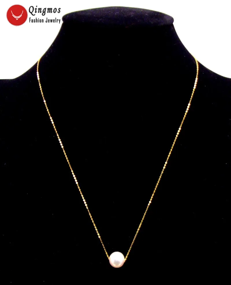 Ожерелье чокер женское из натурального пресноводного белого жемчуга 11 12