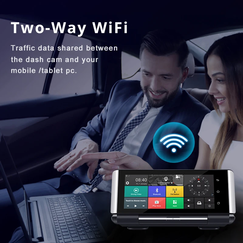 Bluavido 6 86 &quotIPS 4G Android видеорегистратор FHD 1080P Автомобильный GPS навигация Bluetooth
