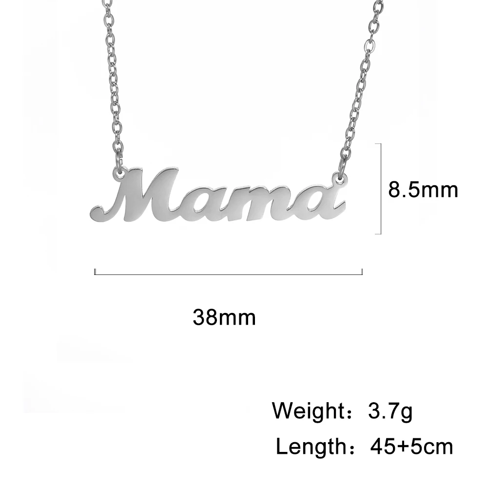 

Fishook Mother Mom Mama Necklace Family Love Stainless Steel Pendant Gift For Parents Baby Kid Child Girl Woman Man Jewelry
