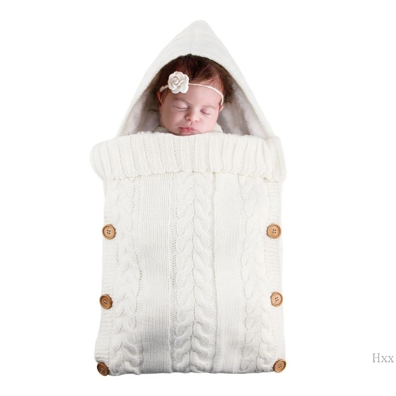 

Warm Baby Blanket Baby Sleeping Bag Footmuff Fleece Lining Newborn Swadding Wrap