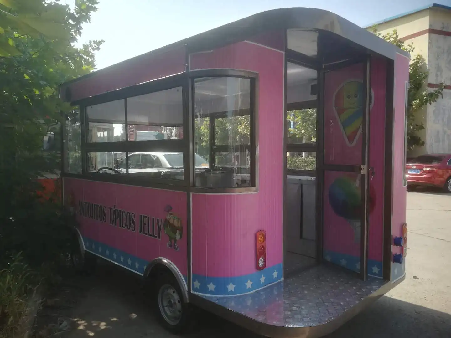 В наличии мобильный Еда грузовика прицеп для хот-догов мороженое пузырь Чай Кофе