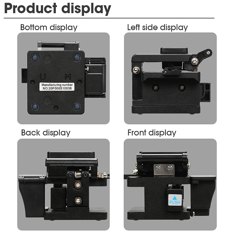 COMPTYCO AUA-71S High Precision Fiber Cleaver FTTT Fiber Cable Cutting Tools Fiber Cutter 16 Surface Blade With Waste Fiber Box