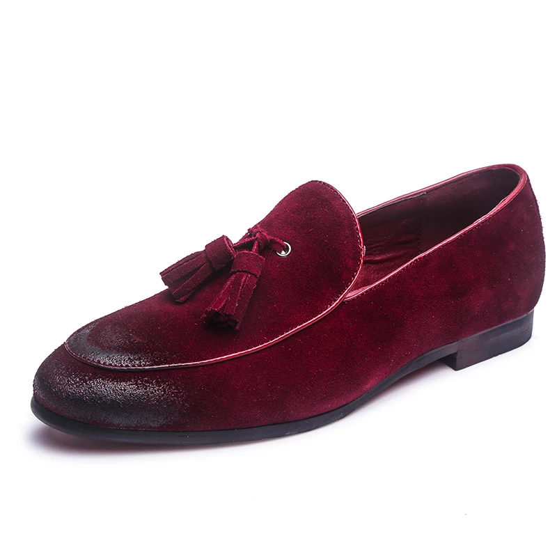 Мужские замшевые туфли ручной работы повседневные для офиса свадьбы вечеринки
